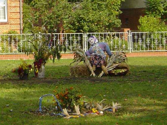 Picture of decorated village square