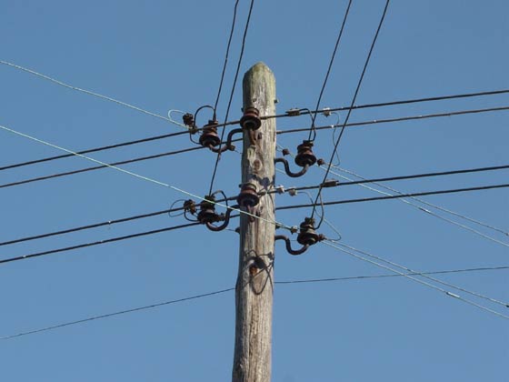 Picture of electrical power pole