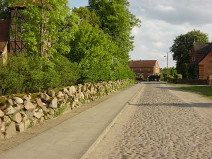 Picture of wall by the church (Spring 2003)