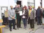 Picture of dignitaries at the opening of the Brunower Bauernmarkt - Spring 2005