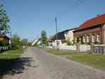 Picture of cobble-stone Dorfstrae in the direction of Dambeck