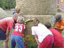 Picture of youths preparing Erntefest 2005 decorations