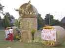 Picture of youths preparing Erntefest 2005 decorations